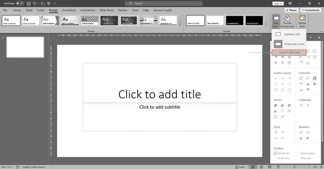 Diapo Powerpoint en mode portrait : comment faire