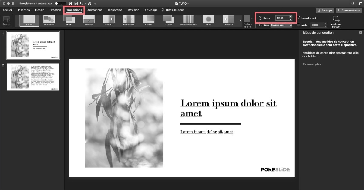 defiler powerpoint diaporama automatique