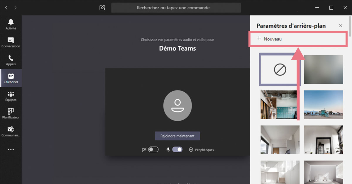 personnaliser arrière plan teams powerpoint