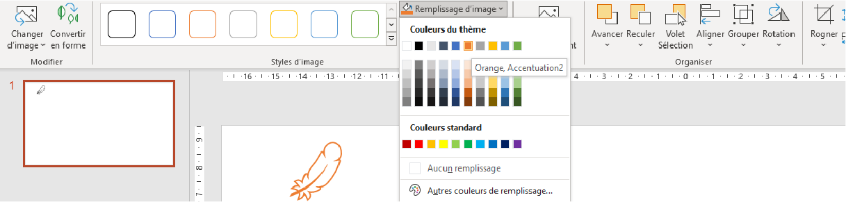 Couleur icone powerpoint