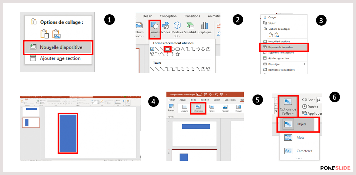 tutoriel transition morphose powerpoint 