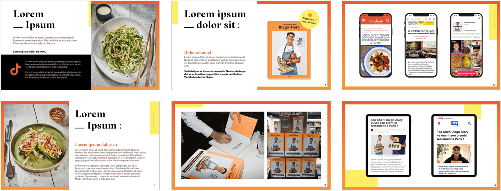 diego alary powerpoint template food
